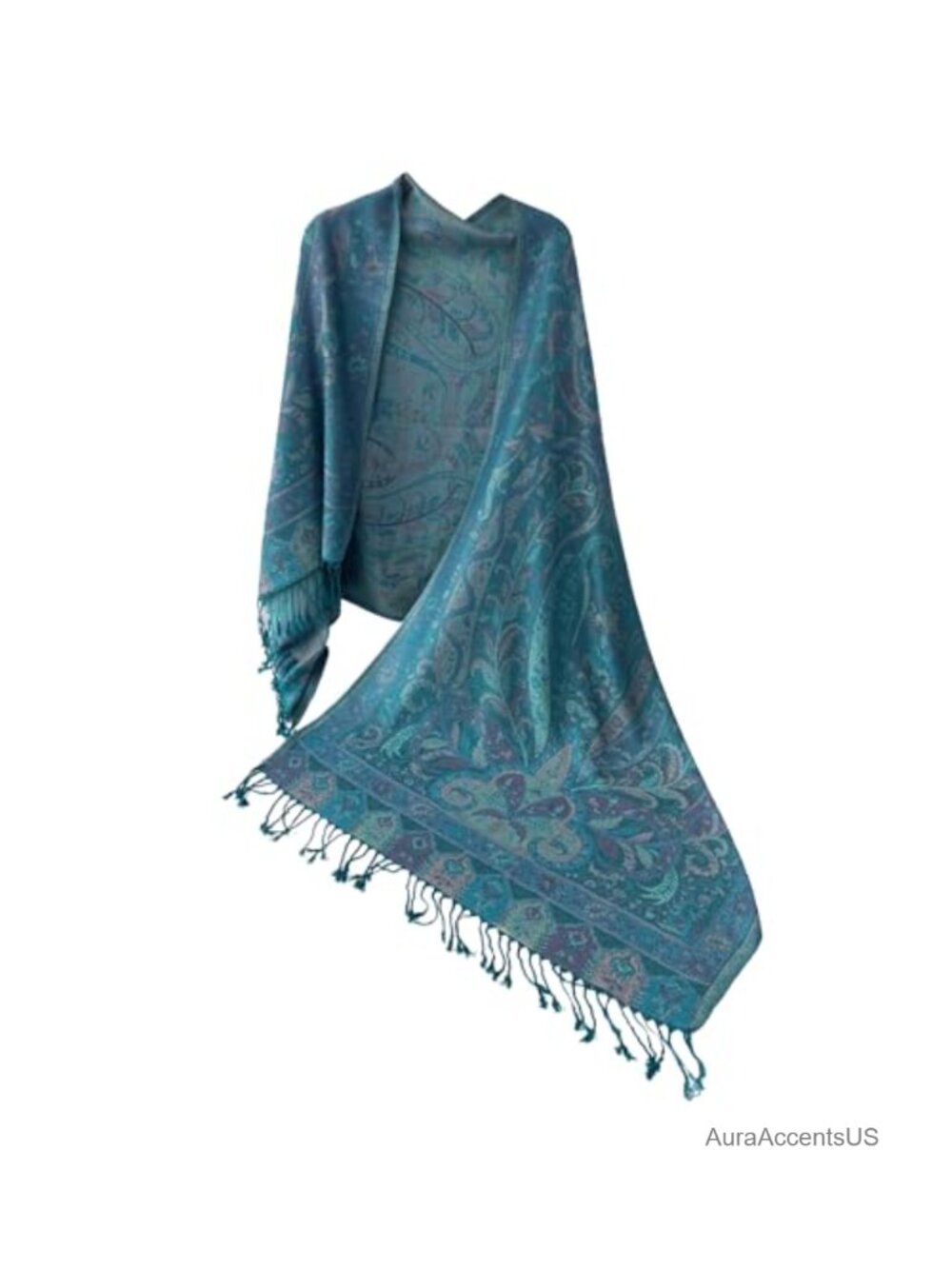 Reversible Paisley Pashmina Scarf Shawl Wrap Festival Accessory